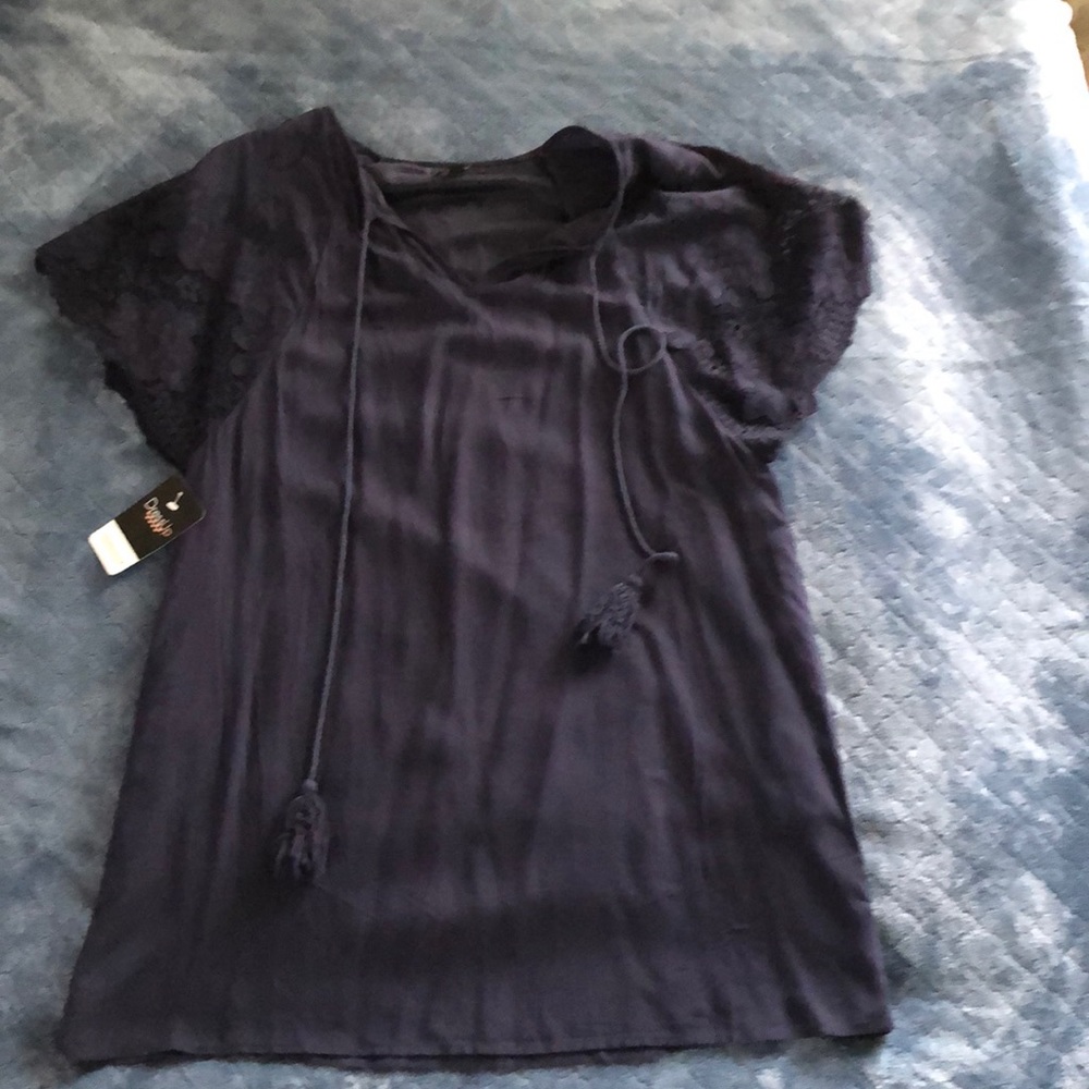 Very J Boho embroidered Sleeve Dress